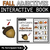 Fall Adjectives Adaptive Book | Descriptive Words  | Speec