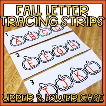 Preview of Fall Letter Tracing Strips