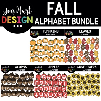 Preview of Fall Alphabet Letters Clipart Bundle - Jen Hart Design