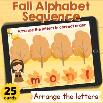 Preview of Fall Alphabet Sequence Boom Cards
