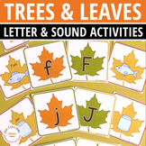 Fall Tree & Leaves Letter Matching Uppercase & Lowercase B