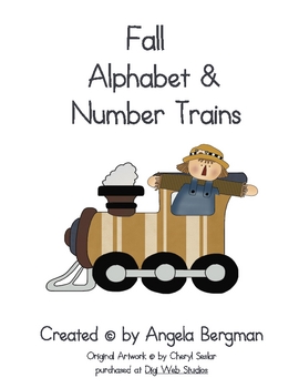 Preview of Fall Alphabet and Number Train