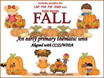 Preview of ESL Fall Thematic Unit-Vocabulary and Concepts-ELL Newcomers Too!