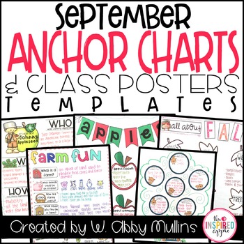 Preview of Fall Anchor Charts - Apples, Farm Fun, Fall and Back to School