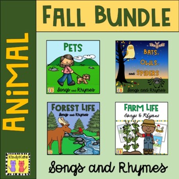 Preview of Fall Animal Songs and Rhymes BUNDLE