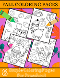 Fall Animals Coloring Pages For Preschool-Kindergarten | C
