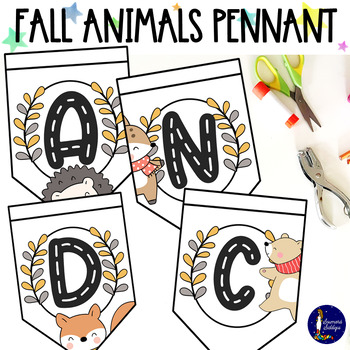 Preview of Fall Animals Pennant