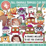 Fall Animals Toppers Clipart