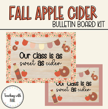 Preview of Fall Apple Cider Bulletin Board