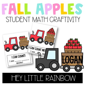Preview of Fall Apple Counting Math Craftivity Project | Pre-k, TK, or Kindergarten