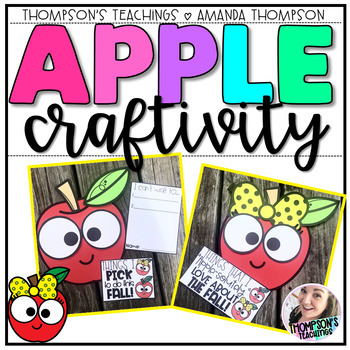 Preview of Fall Apple Craft - Writing Craftivity - Writing Template