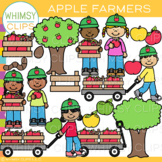 Fall Kids Apple Orchard Farmers Clip Art
