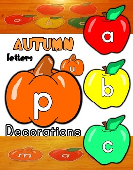Preview of Fall Apple / Pumpkin Letters / Classroom Decorations