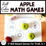 Fall Apple Roll and Color Math Activities