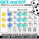 Fall Apples Speech Therapy Activities - Dice and Dot