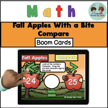 Preview of Fall Apples With a Bite Compare - Boom Cards