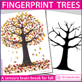 Fall Art Project, Autumn Leaves and Trees Fingerprint Acti
