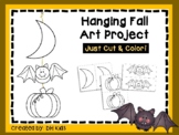 Fall Art Project - Hanging Halloween Art - Bat Moon Pumpki