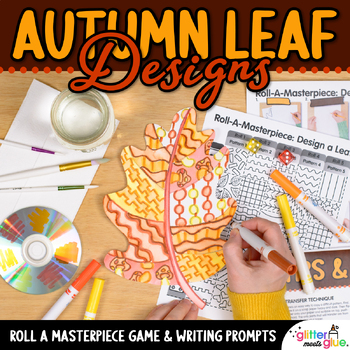 Preview of Fall Art Projects Autumn Leaf Drawing, Sub Plans, Writing Prompts, & Template