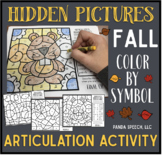 Fall Articulation Color by Symbol Hidden Images A Speech T