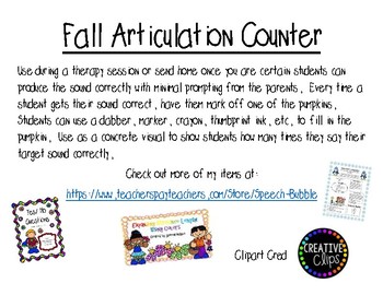 Preview of Fall Articulation Counter