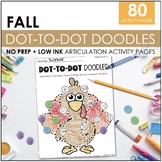 Fall Articulation Dot-to-Dot Doodle Pages | Speech Therapy