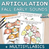 Fall Articulation NO PREP Earlier Developing Sounds & Mult