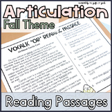 Fall Articulation Reading Passages and Activities