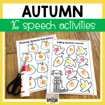 Preview of Fall Articulation Speech Cut and Paste Activities