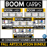 Fall Articulation Activities for Speech Therapy, Boom Card