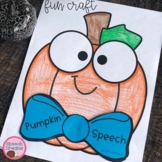 Fall Speech Therapy Craft Pumpkin with Articulation and La