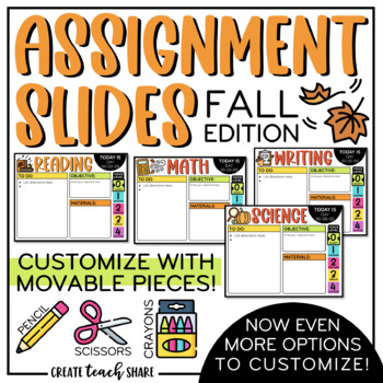 Preview of Fall Assignment Slides | Google Slides & PowerPoint | Classroom Management