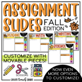 Fall Assignment Slides | Google Slides & PowerPoint | Clas
