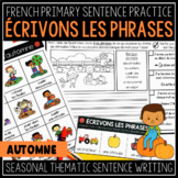 Fall/Automne FRENCH Sentence Writing Practice | ÉCRIVONS L