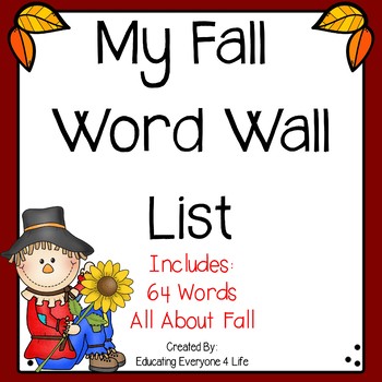 Preview of Fall Words