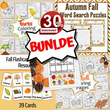 Preview of Fall Autumn Activities & Games | November Activities K-2 BUNDLE