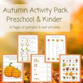 Fall / Autumn Activity Pack-Preschool & Kindergarten; Back