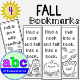 Fall Autumn Bookmarks to Color