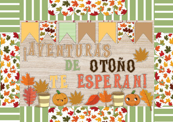 Preview of Fall Autumn Classroom Décor|Decoraciones de Otoño| tablones de anuncios de otoño