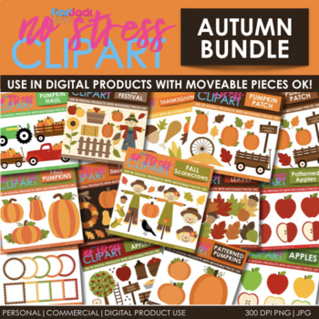 Download Fall Autumn Clipart BUNDLE by FlapJack Educational ...