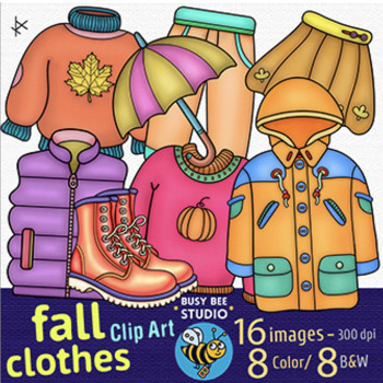 fall clothing clip art