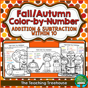 Fall 2 Color by Number for Adults 10 Printable Designs 