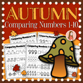 Fall / Autumn Comparing Numbers 1-10 | Greater Than Less T
