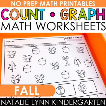 Fall Autumn Count and Graph Graphing Kindergarten Math Worksheets