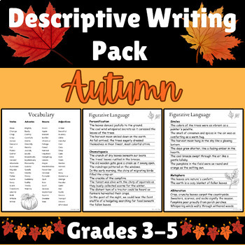 Preview of Fall / Autumn Descriptive Writing Pack