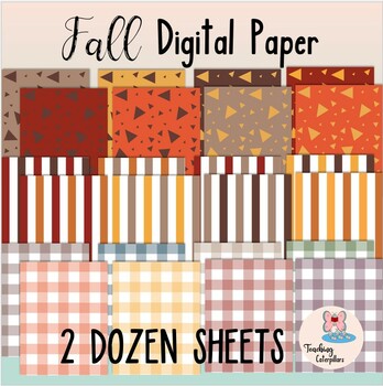 Preview of Fall/Autumn Digital Paper/Backgrounds