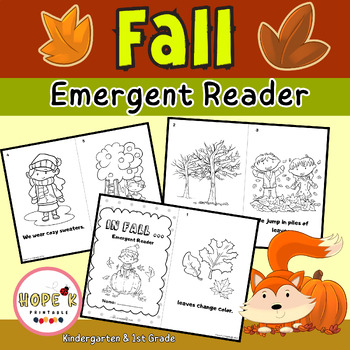 Preview of Fall (Autumn) Emergent Reader | Early Reader Kindergarten and First Grade