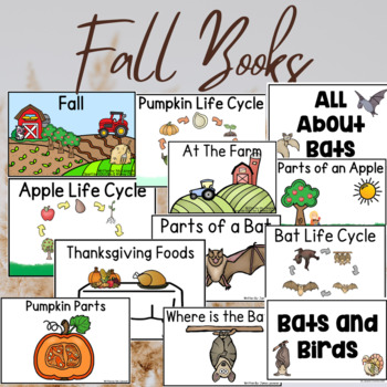 Preview of Fall/Autumn Emergent Reader Sight Word Books Bundle