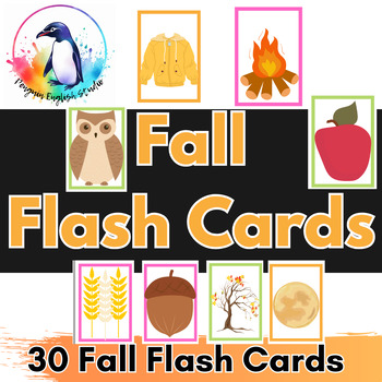 Preview of Fall/Autumn Flash Cards | Learning with the Colors of Fall