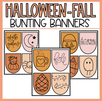 Fall-Autumn-Halloween Classroom Bunting Banners Classroom Decor | TPT